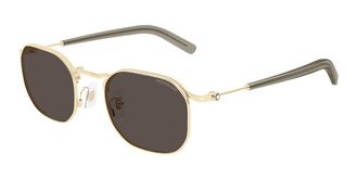 Montblanc MB0459S 003 Mens Sunglasses Gold Size 50
