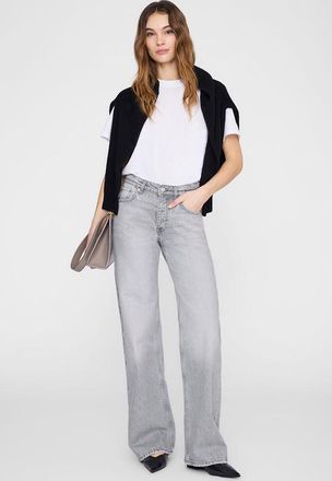 Anine Bing Hugh Jean in Oyster Grey at Nordstrom, Size 31
