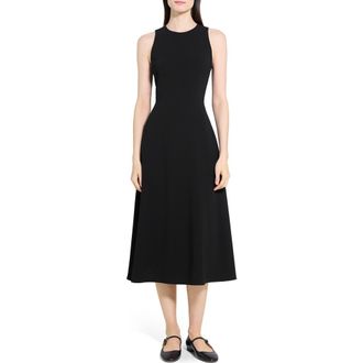 Theory Sleeveless A-Line Midi Dress in Black at Nordstrom Rack, Size 14