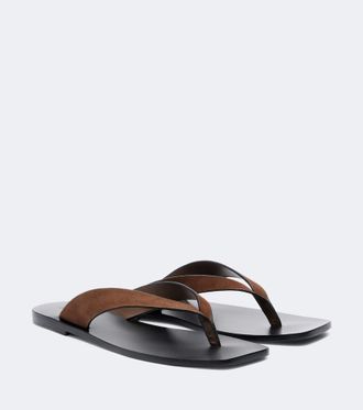 A.Emery Kinto suede thong sandals