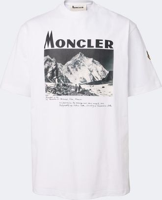 Moncler Camiseta de jersey de algod&oacute;n estampada