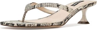 Nine West Cruise Womens Dress Sandals Light Natural Snake : 7.5 M, Faux Leather
