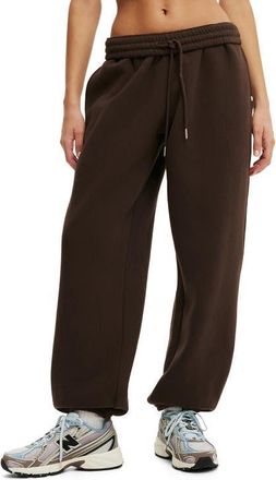 Cotton On Womens Active Plush Boyfriend Jogger in French Roast at Nordstrom, Size X-Small