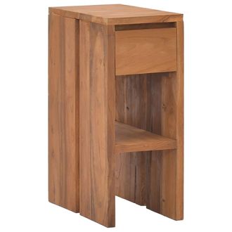 vidaXL Mesita De Noche Madera Maciza De Teca 20x35x50 Cm Vidaxl