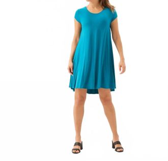 Karen Kane Maggie Trapeze Mini Dress In Teal