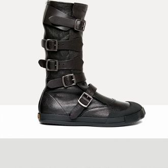 Vivienne Westwood Animal Pirate Boot Washed/veget Tanned Black 3-36 Women