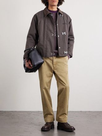 Neighborhood Fireman Logo-Embroidered Padded Cotton Jacket