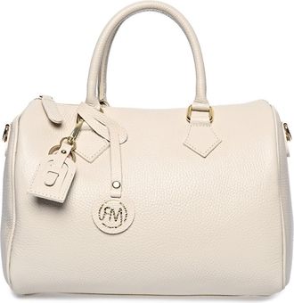 Roberta M Beige Rundleer Tas