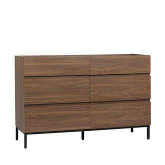 Klast C&oacute;moda doble efecto madera nogal 120 cm x 80 cm