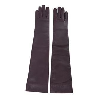 Frankie Shop Gloves, female, Brown, Size: XS/S Veneto Long Leather Gloves