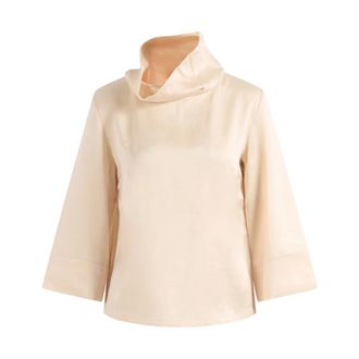 By Malene Birger Vica Blouse - Dames - Blouses & Shirts - Beige - Maat: M Poliester