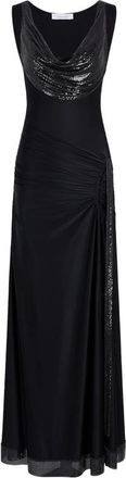 Paco Rabanne Mesh-panel Cowl-neck Maxi Dress