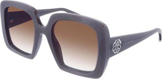 Alexander McQueen Grey/Brown Shaded Zonnebrillen - Dames - Zonnebrillen - Veelkleurig - 54 MM - Accessoires