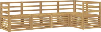 vidaXL Conjunto De Sof&aacute;s De Exterior 5 Uds. Blanco Vidaxl