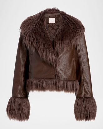 Cinq à Sept Panama Vegan Leather Jacket