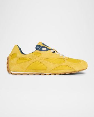 Bottega Veneta Men & apos;s Orbit Flash Suede & Nylon Low-Top Sneakers