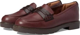 Cobb Hill Janney Loafer Red Leather Round Toe Slip-On Shoes ZAP1004