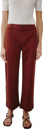 Bella Dahl Saige Wide Leg Crop Pant In Harvest Red