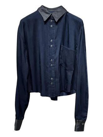 Forte_Forte patch-pocket shirt - Blauw