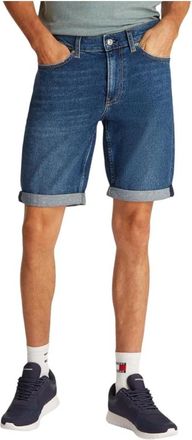 Calvin Klein Jeans Blauwe Katoenen Denim Shorts met Zakken - Heren - Denim shorts - Blauw - W30 - Katoen - Korte Broeken