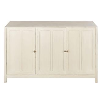 Maisons du monde Aparador con 3 puertas color blanco roto 125 cm
