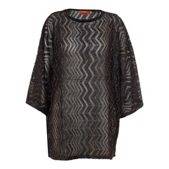 Missoni Tunics, female, Brown, Size: XS Short Caftano Cover Up