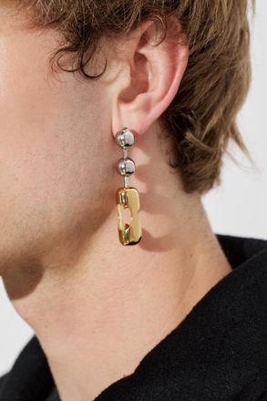 Maison Margiela Asymmetric Earrings, Unisex, Silver
