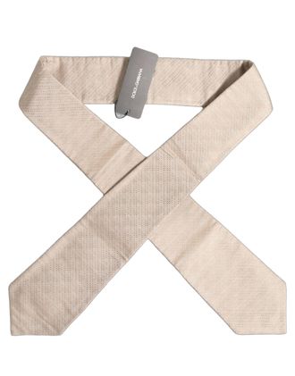 Dolce & Gabbana Silk Textured Knit Necktie - Beige