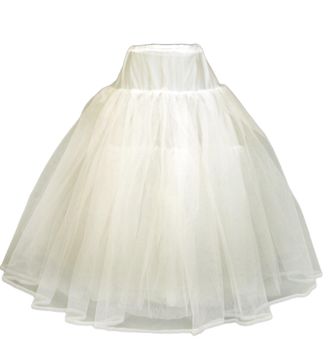 Flora Multi-Layers Net Hoopless Bridal Wedding Petticoat/Prom Underskirt,Full Length (Ivory)