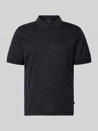 Joop Modern Fit Poloshirt mit Strukturmuster Modell Roberto in Blau, Gr&ouml;&szlig;e XXXL