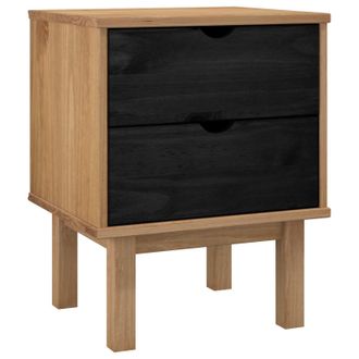 vidaXL Mesita De Noche Otta Negro 45 X 39 X 57 Cm Vidaxl