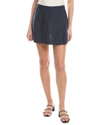 Michael Stars Linen-Blend Mini Skort