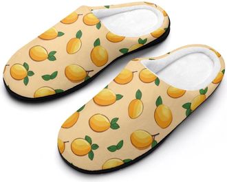 Generic Mango Womens Slippers Warm House Slippers Indoor House Shoes with Anti-Skid Rubber Sole