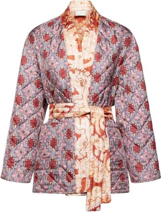 Pierre-Louis Mascia Aloez Kimono Jacket - Dames - Kimonos - Veelkleurig - L - Leer - Overhemden