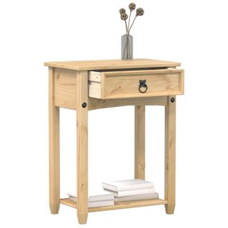 vidaXL Mesa Consola Corona Madera Maciza De Pino 55x35x73 Cm Vidaxl
