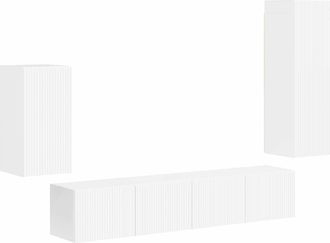 vidaXL Conjunto De Mueble De Tv 4 Uds. Brillante Vidaxl