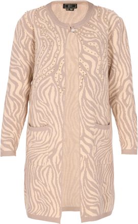 Faina Vest Dames beige/wol wit