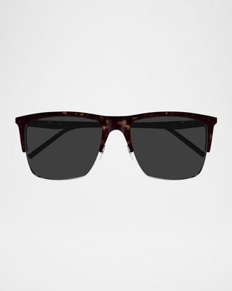Saint Laurent Mens SL 768M Acetate Rectangle Sunglasses