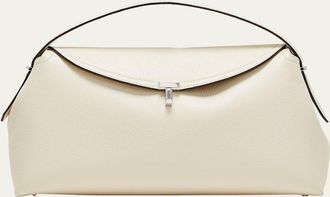 Toteme T-Lock Top Handle Bag in Pebble Grain Leather