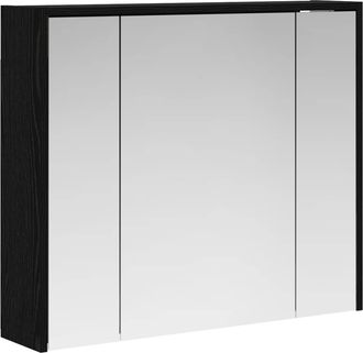 vidaXL Armario Con Espejo De Ba&ntilde;o Roble Negro 73,5 X 16 X 62,5 Cm Vidaxl