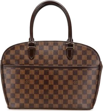 Louis Vuitton Borsa a mano Sarria Horizontal in tela Damier Ebène 2005 - Marrone