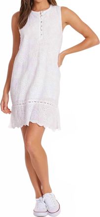 Mod-o-doc Lace Tank Shift Dress In White
