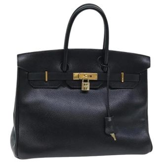 Herm&egrave;s Pre-owned Vintage Handtas - Dames - Pre-owned - Zwart - Maat: ONE Size Leer