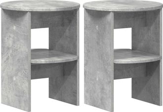 vidaXL Armario Auxiliar 2 Uds. Gris Concreto &Oslash;40 X 50 Cm Vidaxl