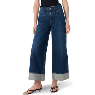 Rag & Bone Sofie Jewel Cuff High Waist Ankle Wide Leg Jeans in Dawn Jewel at Nordstrom Rack, Size 26