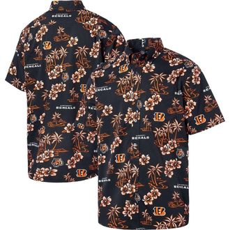 Reyn Spooner Mens Reyn Spooner Black Cincinnati Bengals Kekai Button-Up Shirt at Nordstrom, Size Xx-Large