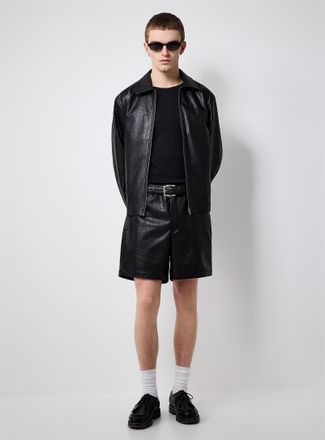 Le 31 Mens Faux-leather short Inseam: 6