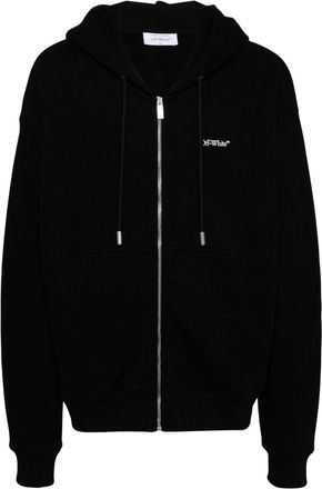 Off-white graphic print hooded jackets - men - Cotton - M - Black