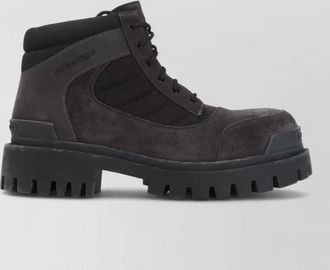 Balenciaga leather low combat ankle boots