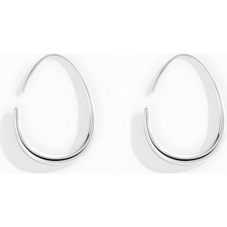 Mint & Lily Fluid Hoop Earrings in Silver at Nordstrom